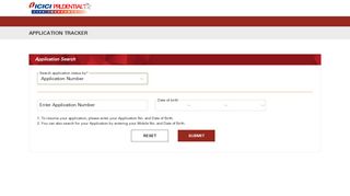 Application Tracker - ICICI Prudential Life Insurance