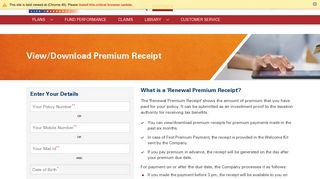 Premium Receipt - ICICI Prudential
