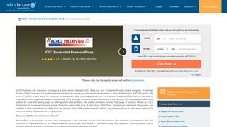 ICICI Prudential Pension Plans - PolicyBazaar