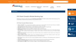 Mobile Banking App - ICICI Bank Canada