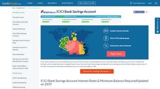 ICICI Bank Savings Account - BankBazaar