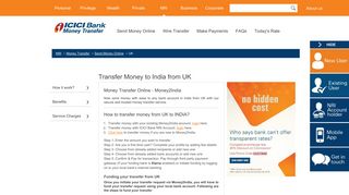 Money Transfer to India from UK - Send Money Online ... - ICICI Bank