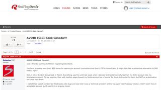 AVOID ICICI Bank Canada!!! - RedFlagDeals.com Forums