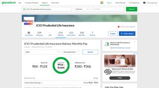ICICI Prudential Life Insurance Advisor Salaries | Glassdoor.co.in