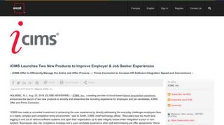 iCIMS Launches Two New Products to Improve Employer & Job ...