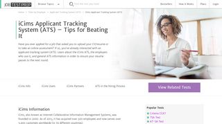 How to Beat iCims Applicant Tracking System (ATS) - JobTestPrep