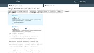 14 Things Remembered Jobs in Louisville, KY | LinkedIn