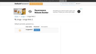 Icinga - Icinga Web 2 default passwords