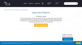 Subscriber Platform - ICIS Explore - ICIS.com