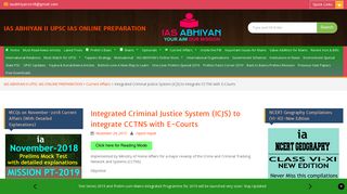 Integrated Criminal Justice System (ICJS) to integrate CCTNS with E ...