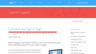 Customize your Sign-In Page! - iLearnPro - Learning Management ...