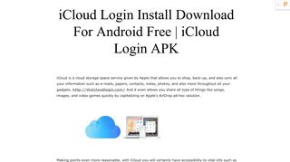 iCloud Login APK: iCloud Login Install Download For Android Free