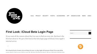 First Look: iCloud Beta Login Page - Funky Space Monkey