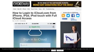 How to Login to iCloud.com from iPhone, iPad, iPod touch with Full ...