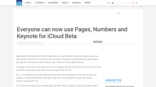 Everyone can now use Pages, Numbers and Keynote for iCloud Beta