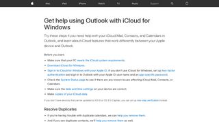 Get help using Outlook with iCloud for Windows - Apple Support