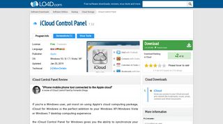iCloud Control Panel - Download