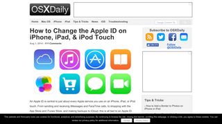 How to Change the Apple ID on iPhone, iPad, & iPod Touch - OSXDaily