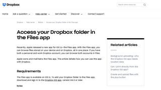 Access your Dropbox folder in the Files app – Dropbox Help