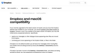 Dropbox and macOS compatibility – Dropbox Help
