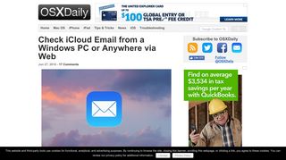 Check iCloud Email from a Windows PC or Anywhere via Web