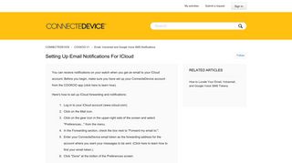 Setting up Email Notifications for iCloud – CONNECTEDEVICE