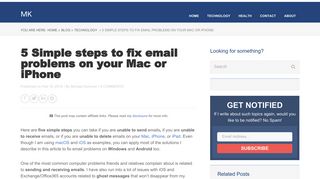 5 Simple steps to fix email problems on your Mac or iPhone