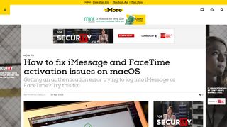 How to fix iMessage and FaceTime activation issues on macOS | iMore