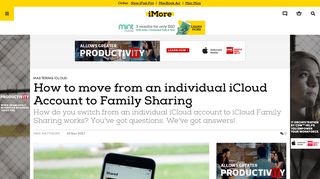 How to move from an individual iCloud Account to Family Sharing ...