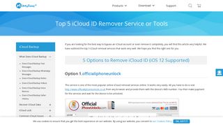 Top 5 iCloud ID Remover Service or Tools - iMyFone