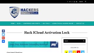 Hack iCloud Activation Lock - HackersOnlineClub