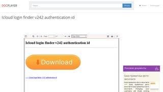 Icloud login finder v242 authentication id - PDF - DocPlayer.ru