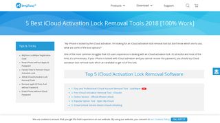 5 Best iCloud Activation Lock Removal Tools 2018 [100% Work]