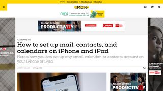 How to set up mail, contacts, and calendars on iPhone and iPad | iMore