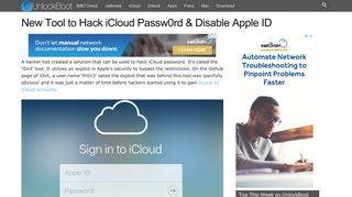 New Tool to Hack iCloud Passw0rd & Disable Apple ID - UnlockBoot