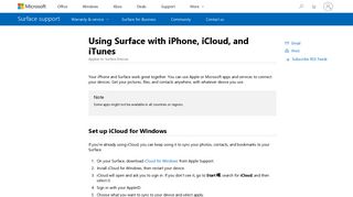 Using Surface with iPhone, iCloud, and iTunes - Microsoft Support