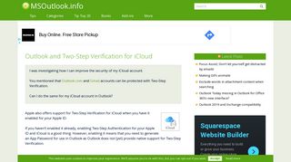 Outlook and Two-Step Verification for iCloud - MSOutlook.info