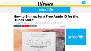 How to Sign Up for an Creating an Apple ID to Use on iTunes - Lifewire
