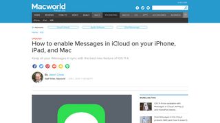 How to enable Messages in iCloud | Macworld