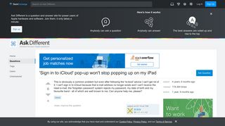'Sign in to iCloud' pop-up won't stop popping up on my iPad - Ask ...