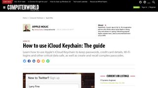 How to use iCloud Keychain: The guide | Computerworld