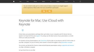 Keynote for Mac: Use iCloud with Keynote - Apple Support