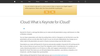 iCloud: What is Keynote for iCloud? - Apple Support