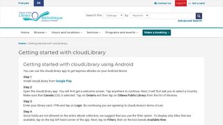 Getting started with cloudLibrary | Ottawa Public Library