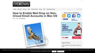 How to Enable Mail Drop on Non-iCloud Email Accounts in Mac OS
