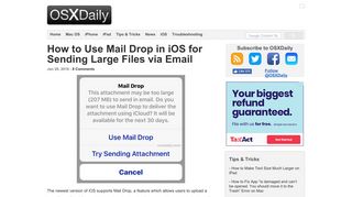 How to Use Mail Drop in iOS for Sending Large Files via Email