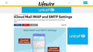 IMAP and SMTP settings for iCloud mail - Lifewire