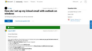 How do i set up my icloud email with outlook on windows ...
