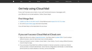 Get help using iCloud Mail - Apple Support