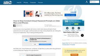 How to Stop Constant iCloud Password Prompts on Older Macs and ...